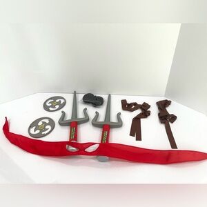 New TMNT Teenage Ninja Turtle Mask Discs Toys Sais Sword Accessories Raphael Red